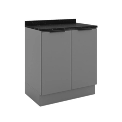 Balcão 80cm 2 Portas Telasul Lumina 917121-01 Cinza