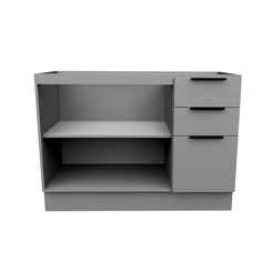 Balcão 120cm Telasul Lumina 2 Portas 917122-01 Cinza