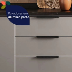 Balcão 120cm Telasul Lumina 1 Porta 917123-01 Cinza SE