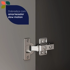 Balcão 120cm Telasul Lumina 1 Porta 917123-01 Cinza SE