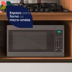 Balcão 80cm Telasul Macadâmia  914104-01 Freijó/Branco SE