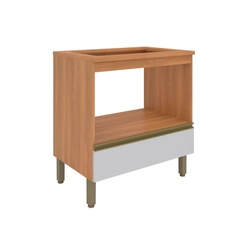 Balcão 80cm Telasul Macadâmia  914104-01 Freijó/Branco SE