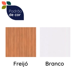 Balcão 120cm Telasul Macadâmia 1 Porta 914105-01 Freijó/Branco SE