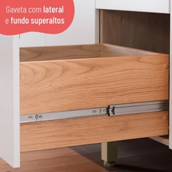 Balcão 120cm Telasul Sálvia 2 Portas 908102-04 Freijó/Branco SE