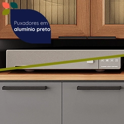 Cristaleira 4 Portas Telasul Castanha 915304-01 Cinza/Freijó SE