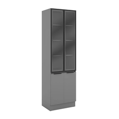 Cristaleira 4 Portas Telasul Lumina 917324-01 Cinza SE