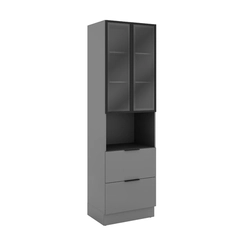 Cristaleira 3 Portas Telasul Lumina 917325-01 Cinza SE