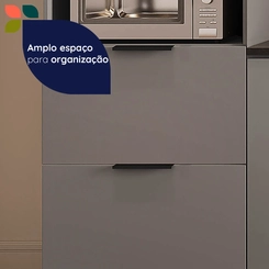 Cristaleira 3 Portas Telasul Lumina 917325-01 Cinza SE
