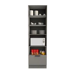 Cristaleira 3 Portas Telasul Lumina 917325-01 Cinza SE