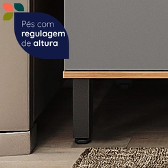 Paneleiro 70CM Telasul Castanha 915301-01 Cinza/Freijó SE