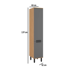 Paneleiro 40CM Telasul Castanha 915302-01 Cinza/Freijó SE