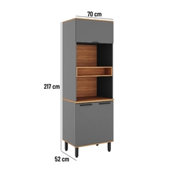 Torre Quente 70CM Telasul 915303-01 Cinza/Freijó SE