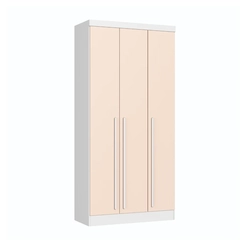 Guarda-Roupa 3 Portas Infinity 3930A Branco Line/Blush Line SE