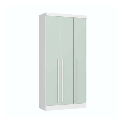 Guarda-Roupa 3 Portas Infinity 3930A Branco Line/Pistache Line SE
