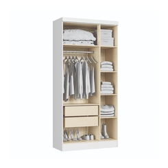 Guarda-Roupa 3 Portas Infinity 3930A Branco Line/Pistache Line SE