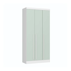 Guarda-Roupa 3 Portas Infinity 3930A Branco Line/Pistache Line SE
