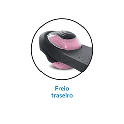 Patinete 3 Rodinhas Dobrável Bandeirante Skatenet LED 1549 Preto/Rosa
