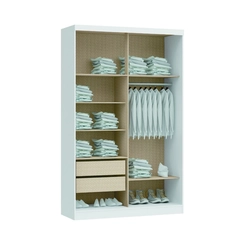 Guarda-Roupa 2 Portas Reversíveis Infinity 3927A Branco/Blush/Pistache SE