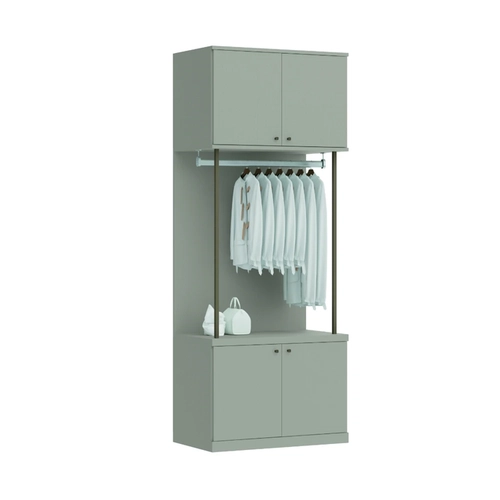 Guarda-Roupa 4 Portas Smart Tube 6315M Níquel SE