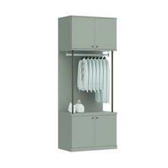 Guarda-Roupa 4 Portas Smart Tube 6315M Níquel SE