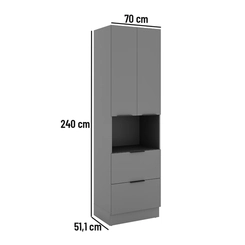 Paneleiro 70CM Telasul Lumina 917321-01 Cinza SE