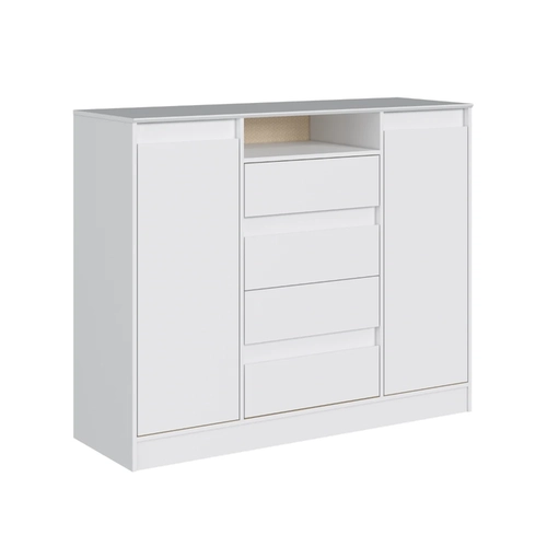 Cômoda Castro 2 Portas 4 Gavetas Alba 5085A Branco Line SE