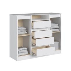 Cômoda Castro 2 Portas 4 Gavetas Alba 5085A Branco Line SE