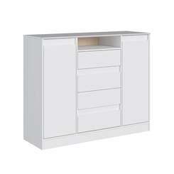 Cômoda Castro 2 Portas 4 Gavetas Alba 5085A Branco Line SE