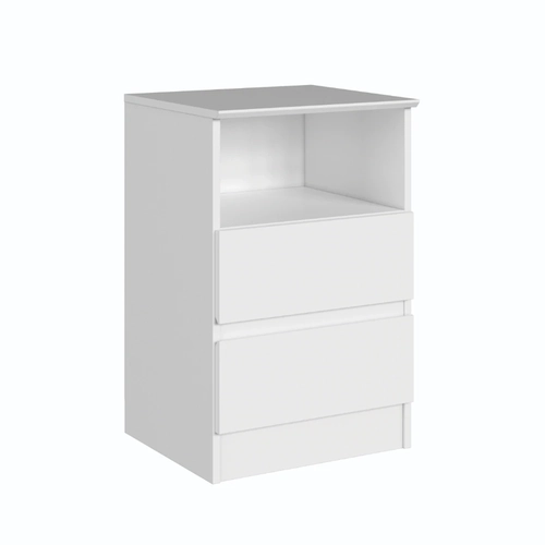 Mesa de Cabeceira Castro Aurora 2 Gavetas 5080A Branco SE