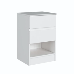 Mesa de Cabeceira Castro Aurora 2 Gavetas 5080A Branco SE