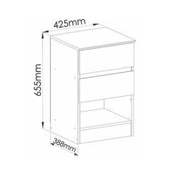 Mesa de Cabeceira Castro Aurora 2 Gavetas 5080A Branco SE