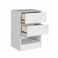 Mesa de Cabeceira Castro Aurora 2 Gavetas 5080A Branco SE
