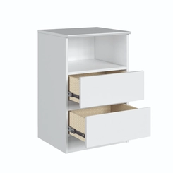 Mesa de Cabeceira Castro Aurora 2 Gavetas 5080A Branco SE