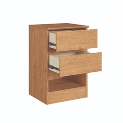 Mesa de Cabeceira Castro Aurora 2 Gavetas 5080A Cedro SE