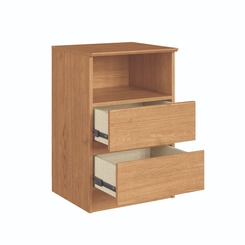 Mesa de Cabeceira Castro Aurora 2 Gavetas 5080A Cedro SE