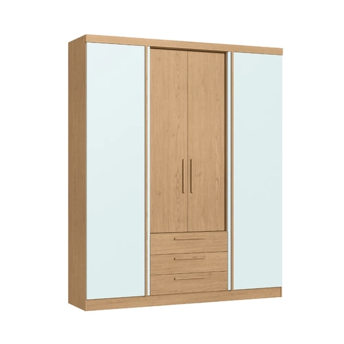 Guarda-Roupa 4 Portas Castro Bravo New 3280A Angelin/Branco SE
