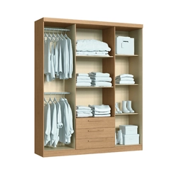 Guarda-Roupa 4 Portas Castro Bravo New 3280A Angelin/Branco SE