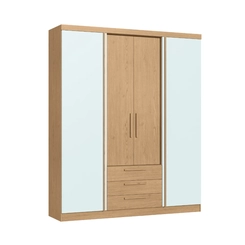 Guarda-Roupa 4 Portas Castro Bravo New 3280A Angelin/Branco SE