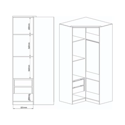 Guarda-Roupa 2 Portas Castro Elegance 4206A Angelin/Níquel SE