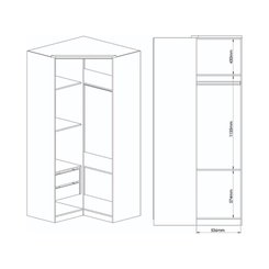 Guarda-Roupa 2 Portas Castro Elegance 4206A Angelin/Níquel SE