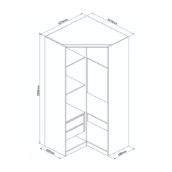 Guarda-Roupa 2 Portas Castro Elegance 4206A Angelin/Blanc SE