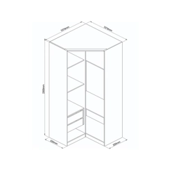 Guarda-Roupa 2 Portas Castro Elegance 4206A Níquel/Angelin SE