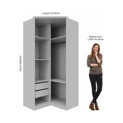 Guarda-Roupa 2 Portas Castro Elegance 4206A Níquel SE