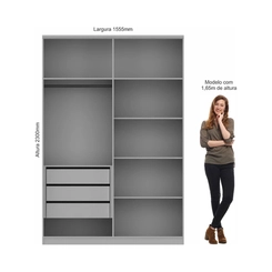 Guarda-Roupa 4 Portas Castro Elegance 4240A Angelin/Blanc/Boucle SE