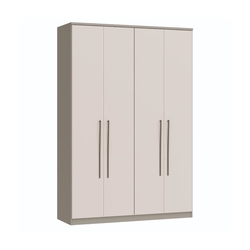 Guarda-Roupa 4 Portas Castro Elegance 4240A Níquel/Blanc/Boucle SE