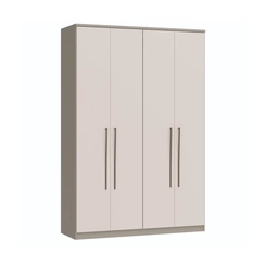 Guarda-Roupa 4 Portas Castro Elegance 4240A Níquel/Blanc/Boucle SE