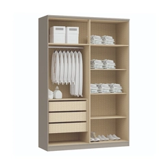 Guarda-Roupa 4 Portas Castro Elegance 4240A Níquel/Blanc/Boucle SE