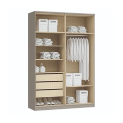 Guarda-Roupa 4 Portas Castro Elegance 4240A Níquel/Boucle SE