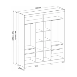 Guarda-Roupa 2 Portas Castro Pontal 0920M Cedro SE