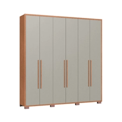 Guarda-Roupa 6 Portas Castro Safira 3420M Cedro/Duna/Boucle SE